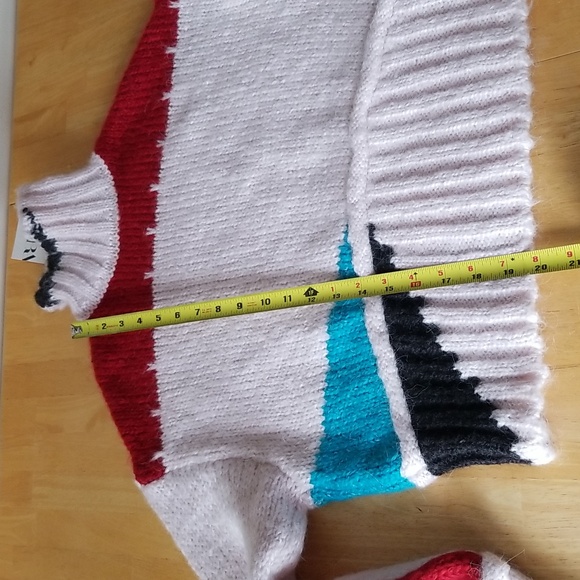 ZARA Color Blocking Design Half High Neck Sweater - Picture 6 of 9